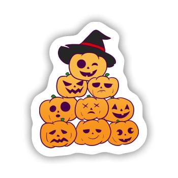 Kürbise - Sticker Größe S (10 x 10 cm) - Mattweiß - Vorne