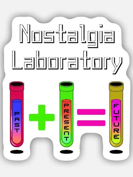 Nostalgie-Labor - Sticker Größe S (10 x 10 cm) - Mattweiß