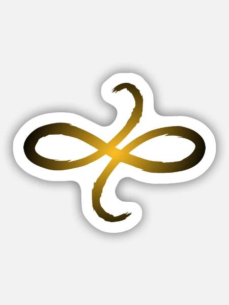 Keltische Symbole Freundschaft Geschenkidee - Sticker Größe S (10 x 10 cm) - Mattweiß