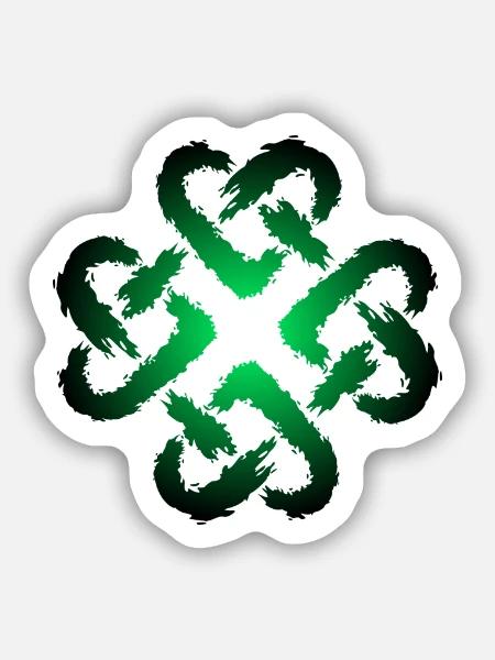 Keltische Knoten Herz Unendlichkeit Symbol Endlos - Sticker Größe S (10 x 10 cm) - Mattweiß