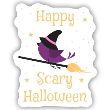 Gruseliges Halloween - Sticker Größe S (10 x 10 cm) - Mattweiß - Vorne