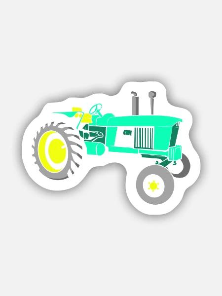 Traktor Trecker - Sticker Größe S (10 x 10 cm) - Mattweiß