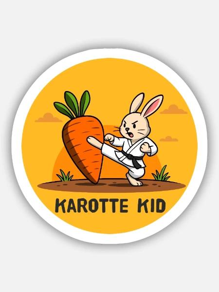 Karotte Kid - Sticker Größe S (10 x 10 cm) - Mattweiß