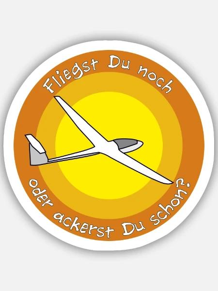 fliegst Du noch - Sticker Größe S (10 x 10 cm) - Mattweiß
