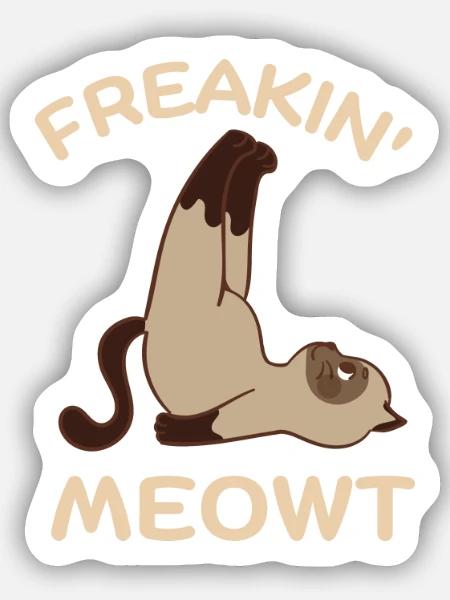 Freakin Meowt - Sticker Größe S (10 x 10 cm) - Mattweiß