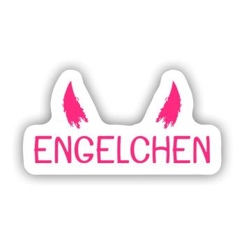 Engel Kostüm Karneval Geschenk - Sticker Größe S (10 x 10 cm) - Mattweiß - Vorne
