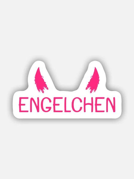 Engel Kostüm Karneval Geschenk - Sticker Größe S (10 x 10 cm) - Mattweiß