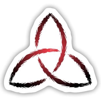 Triquetra - Keltisches Symbol - Sticker Größe S (10 x 10 cm) - Mattweiß - Vorne