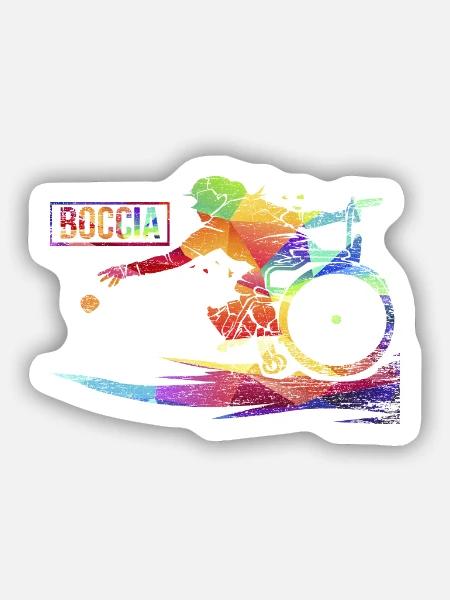 Zielsichere Boccia Präzisionswurf - Sticker Größe S (10 x 10 cm) - Mattweiß
