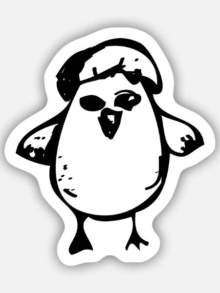 Kücken - Sticker Größe S (10 x 10 cm) - Mattweiß