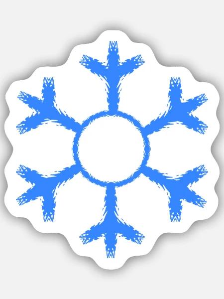 Schneeflocke Winter Kalt Kälte - Sticker Größe S (10 x 10 cm) - Mattweiß