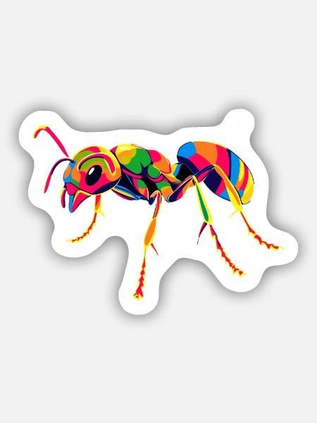 Ameise Waldameise Feuerameise Insekt Süße Ameisen - Sticker Größe S (10 x 10 cm) - Mattweiß