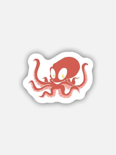 Oktopus - Sticker Größe S (10 x 10 cm) - Mattweiß