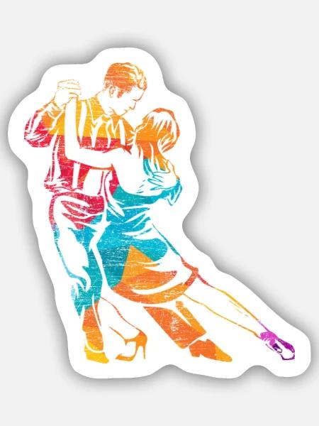Bezaubernde Tangonacht Ballsaal - Sticker Größe S (10 x 10 cm) - Mattweiß