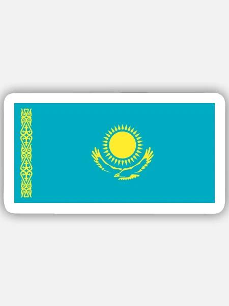 Kasachstan - Sticker Größe S (10 x 10 cm) - Mattweiß