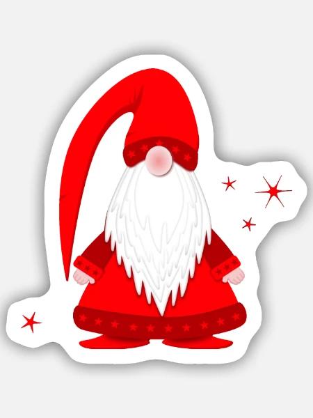 Wichtel wichteln Wichtelgeschenk Weihnachten Zwerg - Sticker Größe S (10 x 10 cm) - Mattweiß