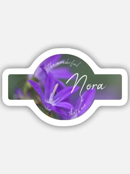 Nora - Sticker Größe S (10 x 10 cm) - Mattweiß