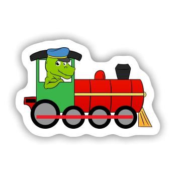 Dino Train - Sticker Größe S (10 x 10 cm) - Mattweiß - Vorne