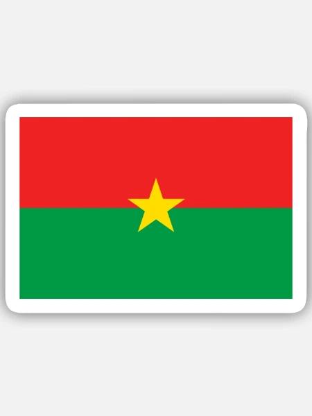 Burkina pectorisch - Sticker Größe S (10 x 10 cm) - Mattweiß