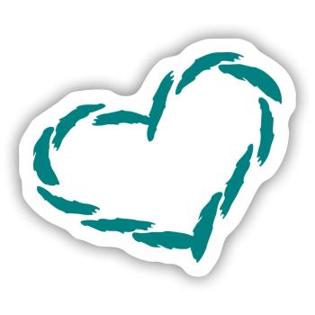 Herz Herzchen Liebe - Sticker Größe S (10 x 10 cm) - Mattweiß - Vorne