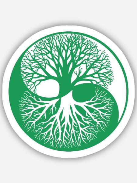 Baum des Lebens - Sticker Größe S (10 x 10 cm) - Mattweiß