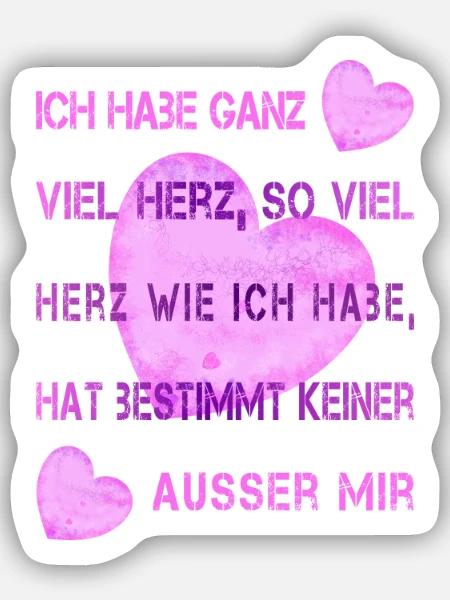 gute Seele viel Herz - Sticker Größe S (10 x 10 cm) - Mattweiß