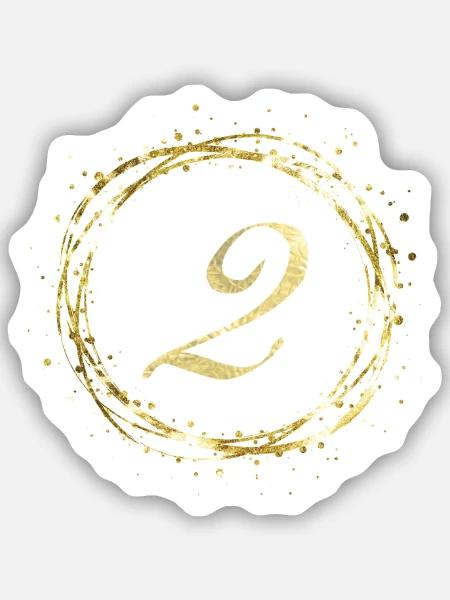 2 - Sticker Größe S (10 x 10 cm) - Mattweiß
