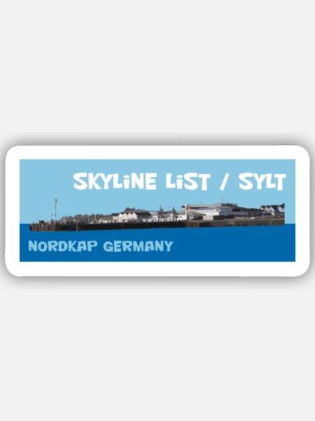 skyline list - Sticker Größe S (10 x 10 cm) - Mattweiß