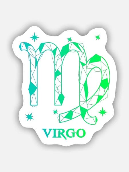 Jungfrau Sternzeichen - Sticker Größe S (10 x 10 cm) - Mattweiß