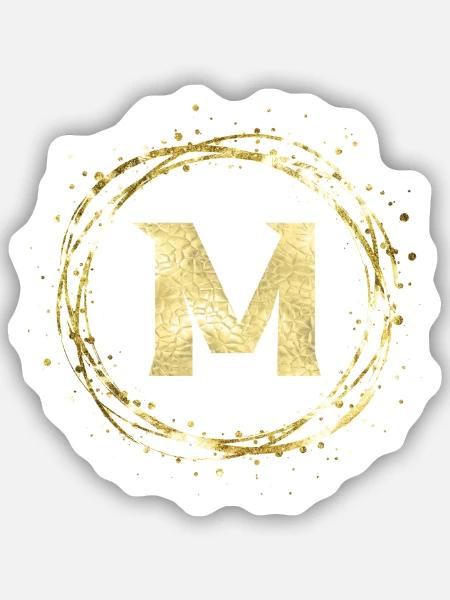 M - Sticker Größe S (10 x 10 cm) - Mattweiß
