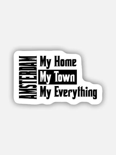 Amsterdam Niederlande - Sticker Größe S (10 x 10 cm) - Mattweiß