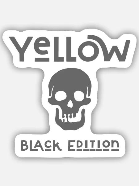Yellow Black Edition - Sticker Größe S (10 x 10 cm) - Mattweiß