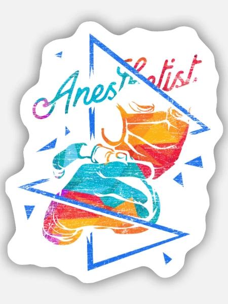 Umsichtiger Anästhesist Operationssaal - Sticker Größe S (10 x 10 cm) - Mattweiß