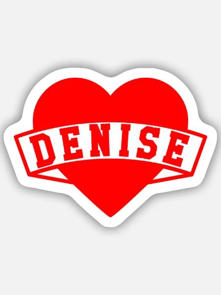 Denise Herzen - Sticker Größe S (10 x 10 cm) - Mattweiß