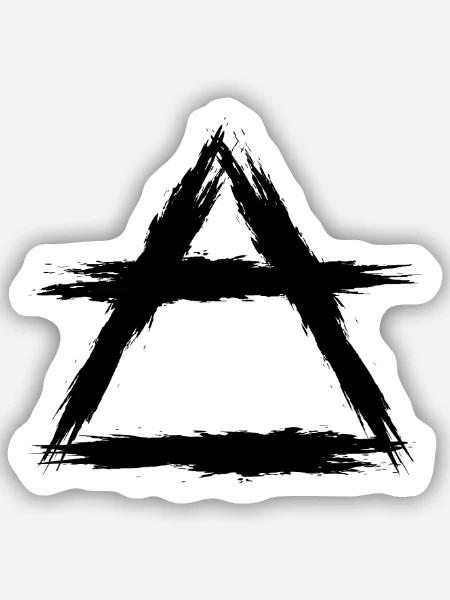 Element Symbol Luft - Sticker Größe S (10 x 10 cm) - Mattweiß