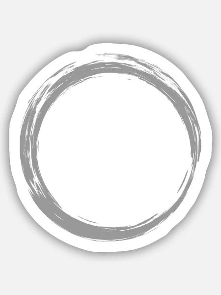 Kreis Symbol Design Grau - Sticker Größe S (10 x 10 cm) - Mattweiß