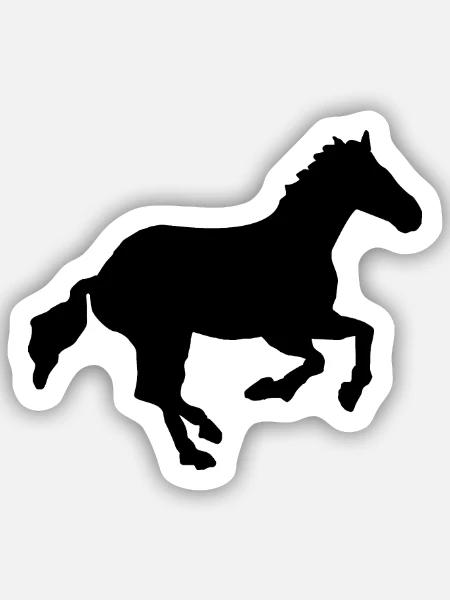 wildpferd - Sticker Größe S (10 x 10 cm) - Mattweiß