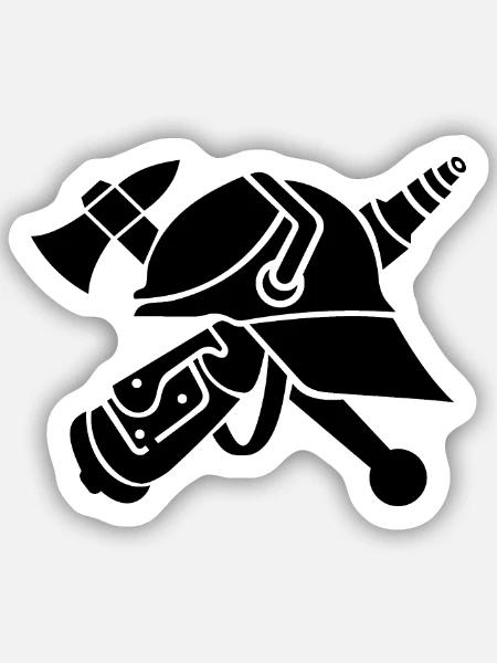 Feuerwehr Logo - Sticker Größe S (10 x 10 cm) - Mattweiß