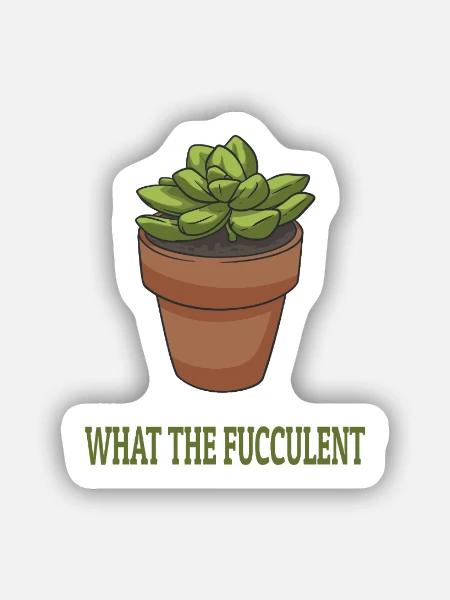 Sukkulente Pflanzen - Sticker Größe S (10 x 10 cm) - Mattweiß