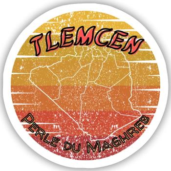 Tlemcen Perle des Maghreb - Sticker Größe S (10 x 10 cm) - Mattweiß - Vorne