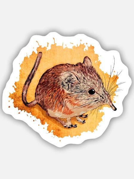 Rüsselspringer - Sticker Größe S (10 x 10 cm) - Mattweiß