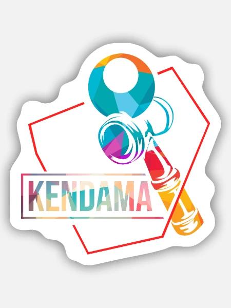 Spritziger Kendama Trickvariation - Sticker Größe S (10 x 10 cm) - Mattweiß