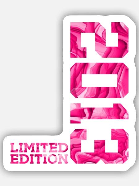 13. GEBURTSTAG PINK LIMITED EDITION 2013 - Sticker Größe S (10 x 10 cm) - Mattweiß