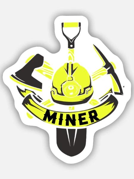 Unermüdlicher Bergmann Stollenbau - Sticker Größe S (10 x 10 cm) - Mattweiß