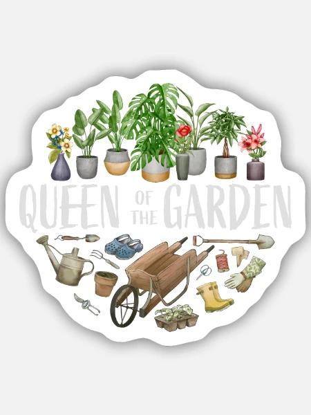 Queen of the garden - Sticker Größe S (10 x 10 cm) - Mattweiß