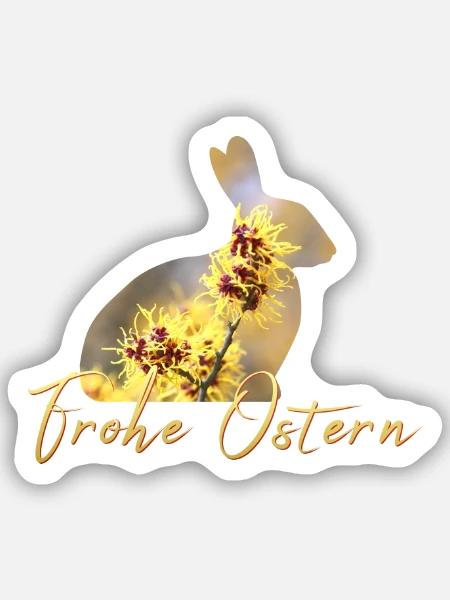 Frohe Ostern - Sticker Größe S (10 x 10 cm) - Mattweiß