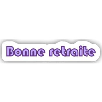 RUHESTAND. RUHESTAND. PENSIONIERT. RUHESTAND - Sticker Größe S (10 x 10 cm) - Mattweiß - Vorne
