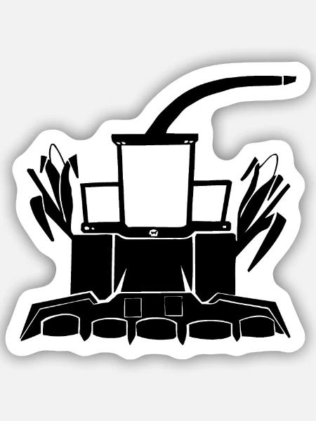 Design Häcksler - Sticker Größe S (10 x 10 cm) - Mattweiß