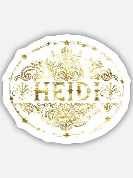 Heidi - Sticker Größe S (10 x 10 cm) - Mattweiß