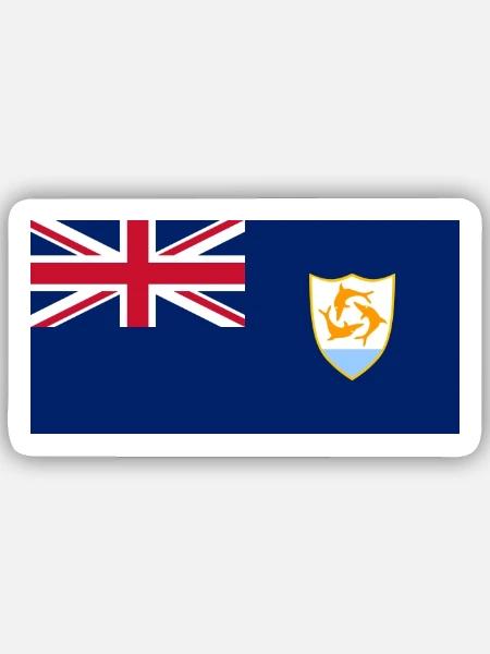 Anguilla - Sticker Größe S (10 x 10 cm) - Mattweiß
